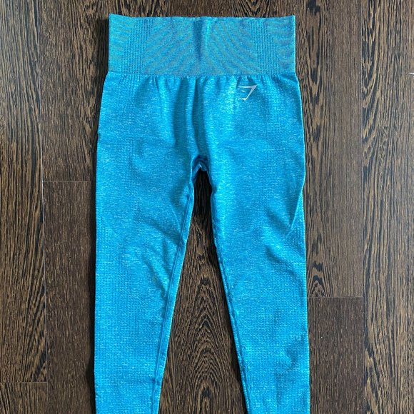 Gymshark Small Blue Seamless Tights - Picture 1 of 3